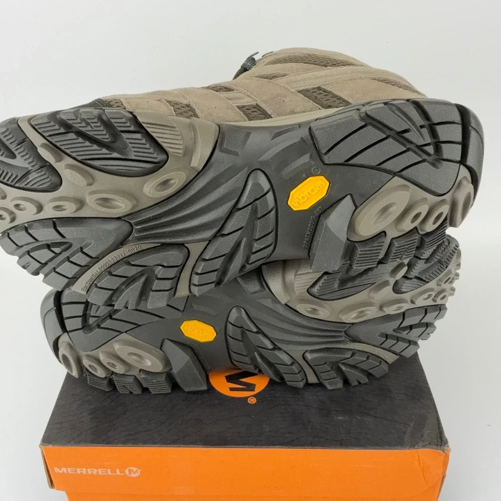 Merrell Moab 2 Mid WP Boulder Mens Hiking Boots J033323W Size 10 Wide Brown